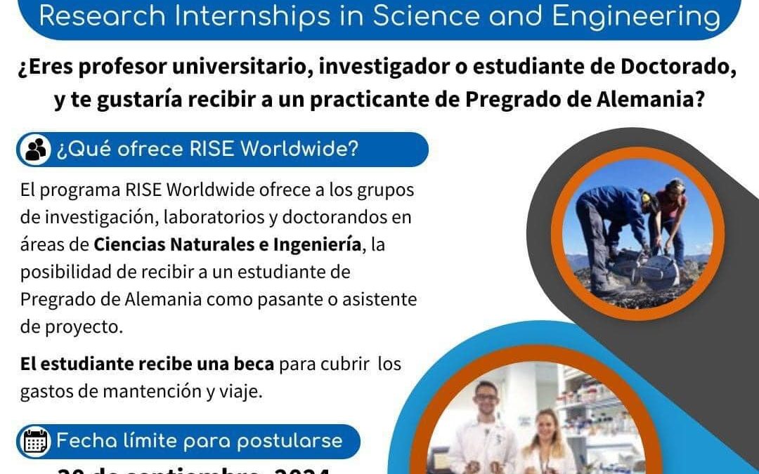 Oportunidad de movilidad entrante de estudiantes alemanes para investigación.